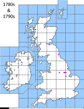 Animated Map of Dates Extant for Folk Plays listed in Electronic ERD.