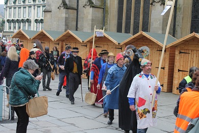 Procession: Coventry Mummers and Brafront Guizers